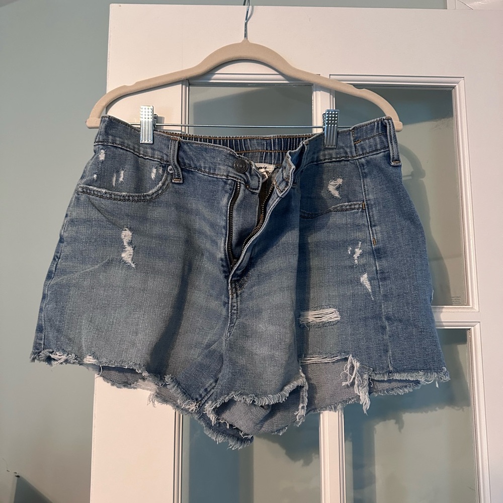 AE denim shorts